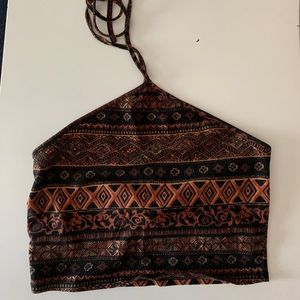Halter Top Crop Top with pattern